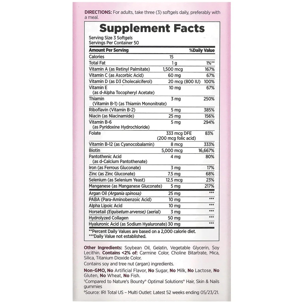 Extra Strength Hair, Skin & Nails Softgels