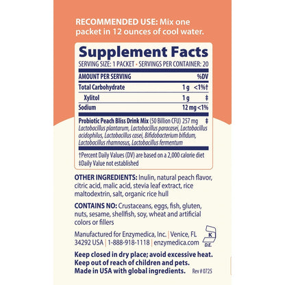 SubCulture Probiotic Drink Mix - Peach Bliss