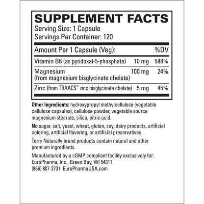 Terry Naturally BioActive Magnesium Complex with P-5-P and Zinc