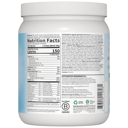 Raw Organic Meal Replacement Shake - Lightly Sweet