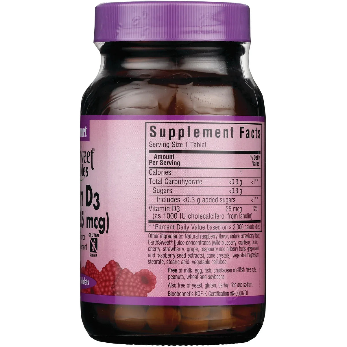 EarthSweet Chewables Vitamin D3 - Raspberry