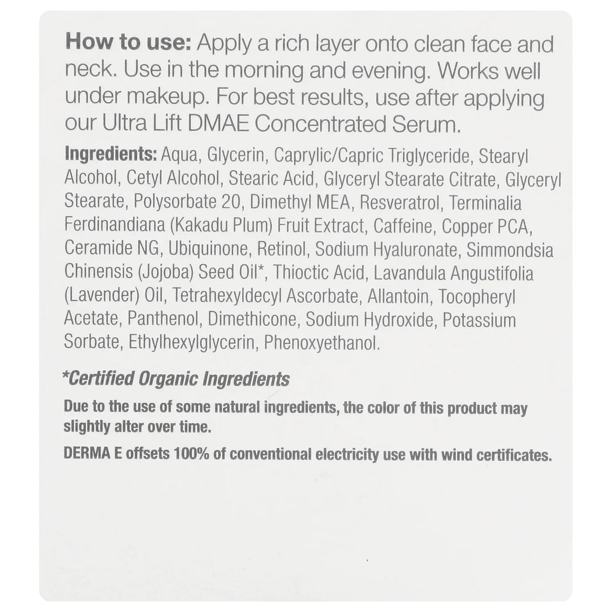 Ultra Lift Firming DMAE Moisturizer