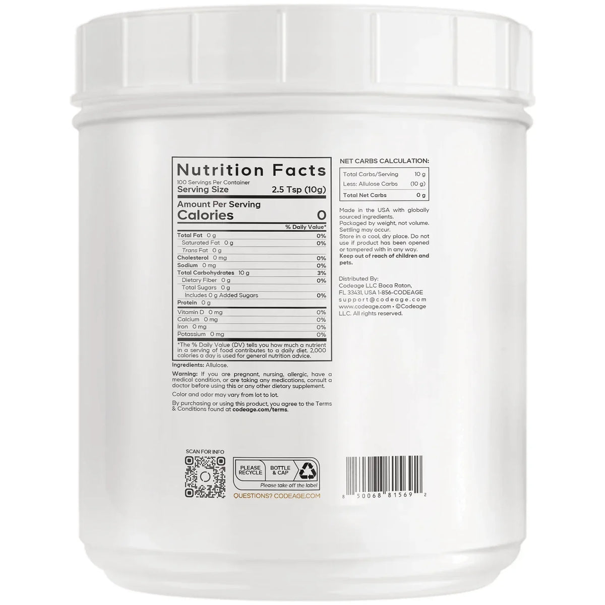 Miracle Sugar Allulose - Unflavored