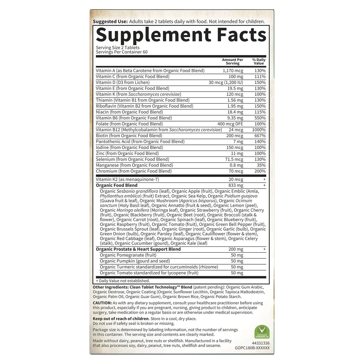 Organics Men's Multi 40+