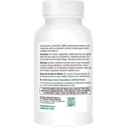 Glucosamine & Chondroitin Plus Hyaluronic Acid + MSM