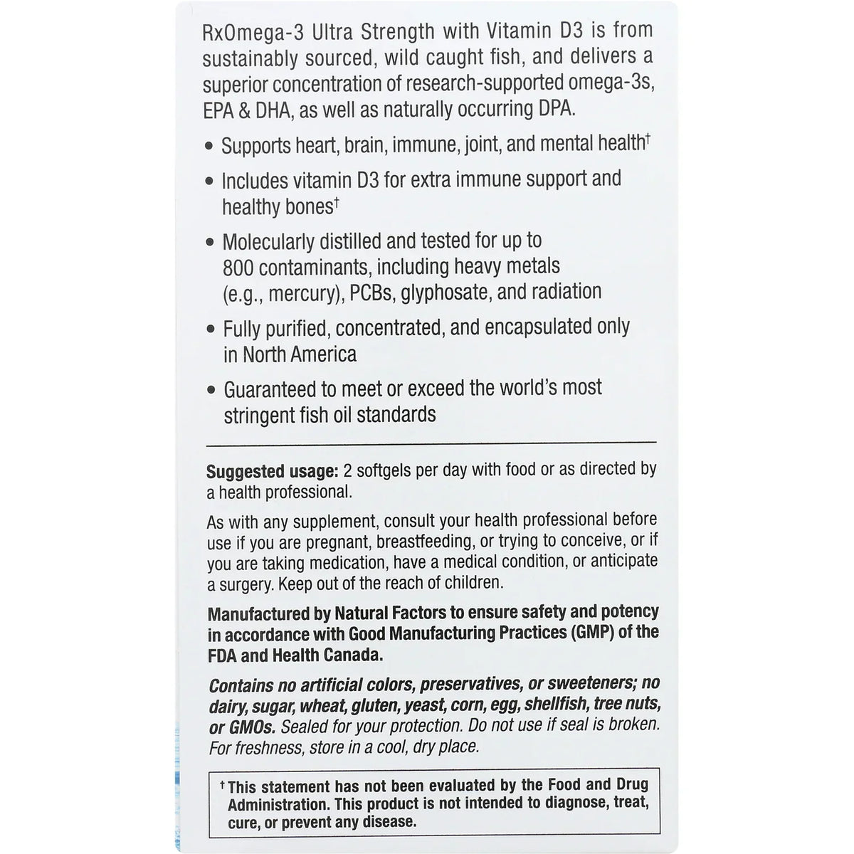 RxOmega-3 Factors Ultra Strength with Vitamin D3